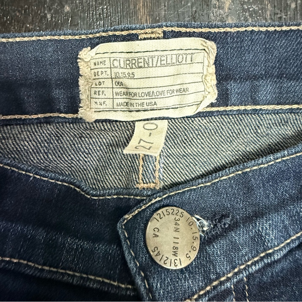 Current/Elliott Dark Blue Denim‎ Jeans - Picture 4 of 16